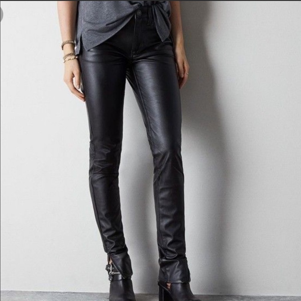 American Eagle faux leather jeggings
